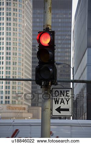 Red light, Chicago Illinois, USA View Large Photo Image Stock Image - Red light, Chicago Illinois, USA. Fotosearch