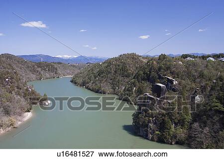 Stock Photo - River and Mountain. Fotosearch