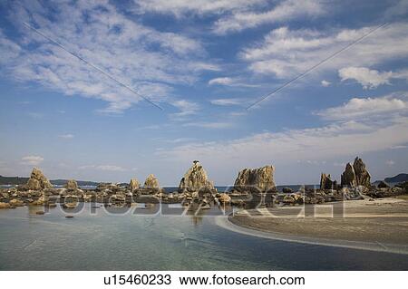 Stock Image - Rock formations, Wakayama Prefecture, Honshu, Japan. Fotosearch