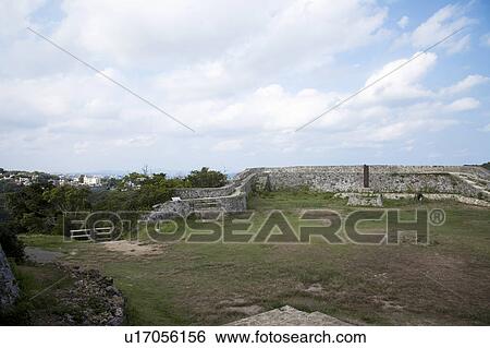 Stock Photograph - Ruin of Nakagusuku castle, Okinawa Prefecture, Japan. Fotosearch