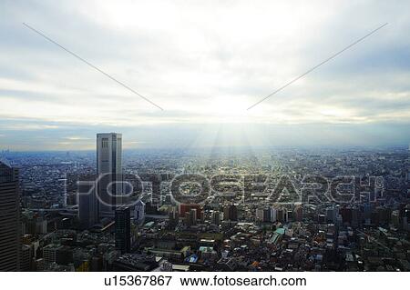 Stock Photo - Scenery of Downtown Tokyo. Fotosearch