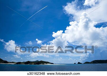 Stock Photo - Sea and sky, Okinawa Prefecture, Japan. Fotosearch