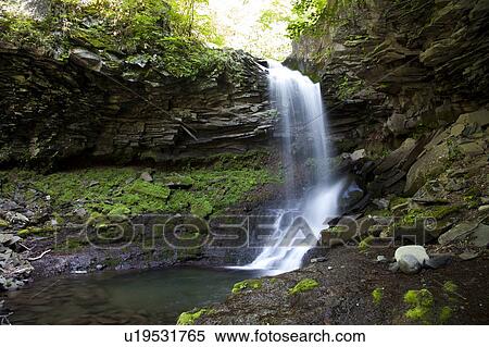Stock Photography - Sengataki waterfall, Nagano Prefecture, Honshu, Japan. Fotosearch