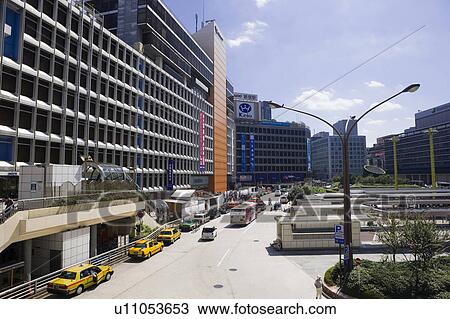 Stock Image - Shinjuku West Exit, Tokyo Prefecture, Honshu, Japan. Fotosearch