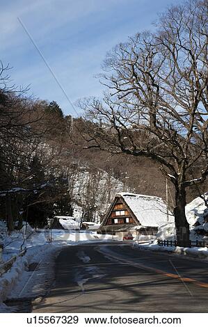 Shirakawago in winter, Shirakawa Village, Gifu Prefecture, Honshu, Japan View Large Photo Image Stock Photo - Shirakawago in winter, Shirakawa Village, Gifu Prefecture, Honshu, Japan. Fotosearch