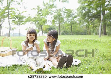 Sisters Having Picnic View Large Photo Image Stock Image - Sisters Having Picnic. Fotosearch