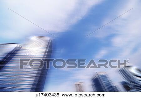 Stock Photography - Skyline, low angle view, Chiba City, Chiba Prefecture, Honshu, Japan. Fotosearch