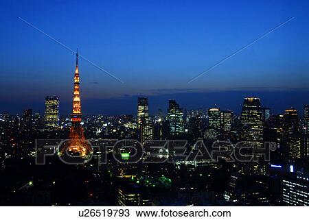 Skyline of Minato Ward at dusk, Tokyo Prefecture, Honshu, Japan View Large Photo Image Stock Image - Skyline of Minato Ward at dusk, Tokyo Prefecture, Honshu, Japan. Fotosearch