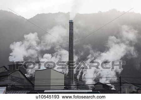 Smoke Rising from Chimney of Industrial Plant View Large Photo Image Stock Image - Smoke Rising from Chimney of Industrial Plant. Fotosearch
