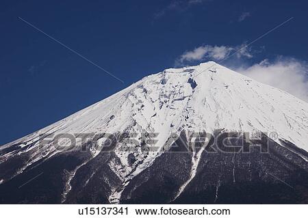 Stock Image - Snowcapped Mt. Fuji. Fotosearch