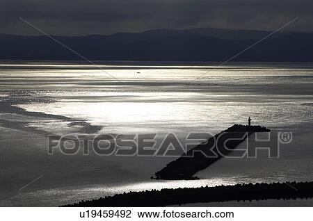 Stock Image - Souya Bay in the morning, Wakkanai city, Hokkaido prefecture, Japan. Fotosearch