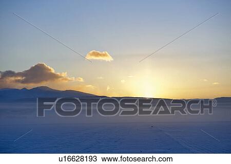 Sunrise Over Snowy Landscape View Large Photo Image Stock Image - Sunrise Over Snowy Landscape. Fotosearch