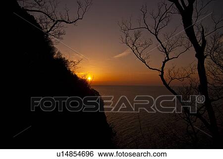 Stock Photograph - Sunset Over Sea of Japan. Fotosearch