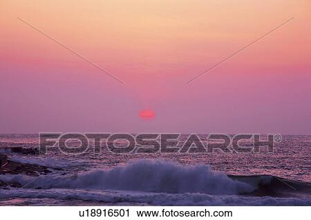 Sunset Over the Ocean View Large Photo Image Stock Image - Sunset Over the Ocean. Fotosearch