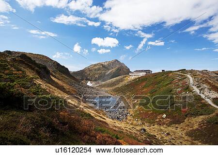 Tateyama mountain range in Autumn, Toyama Prefecture, Honshu, Japan View Large Photo Image Picture - Tateyama mountain range in Autumn, Toyama Prefecture, Honshu, Japan. Fotosearch