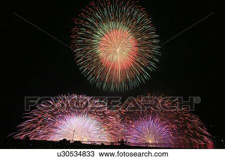 Three Fireworks Over the Lake View Large Photo Image Stock Image - Three Fireworks Over the Lake. Fotosearch
