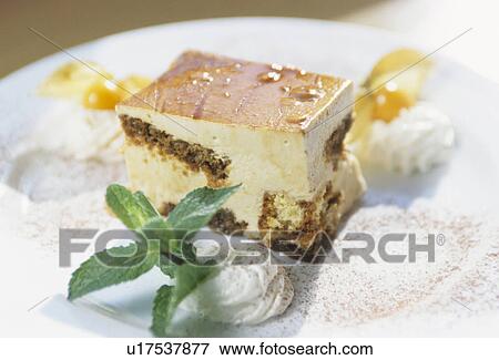 Tiramisu on plate View Large Photo Image Stock Photo - Tiramisu on plate. Fotosearch