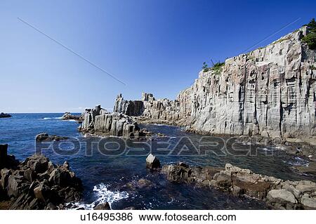 Stock Photograph - Tojinbo, Fukui Prefecture, Honshu, Japan. Fotosearch
