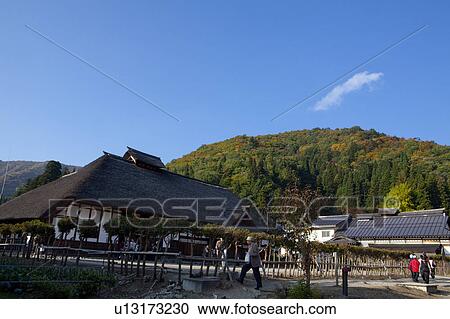 Tourists at Ouchi-Juku Post Station View Large Photo Image Stock Image - Tourists at Ouchi-Juku Post Station. Fotosearch