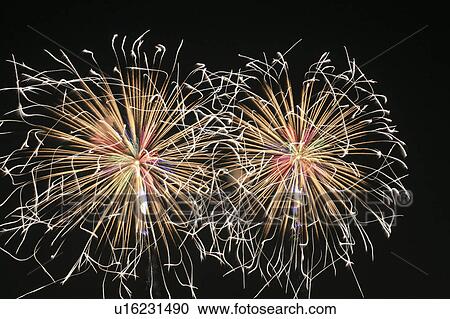 Two Fireworks in the Sky View Large Photo Image Stock Image - Two Fireworks in the Sky. Fotosearch