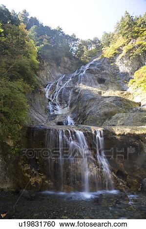 Stock Image - Uba-ga-taki waterfall at Mt. Hakusan, Ishikawa Prefecture, Honshu, Japan. Fotosearch