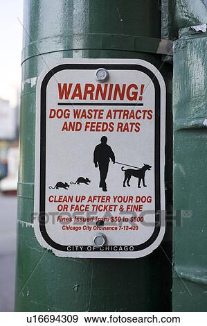Warning sign, Chicago, Illinois, USA View Large Photo Image Stock Photo - Warning sign, Chicago, Illinois, USA. Fotosearch