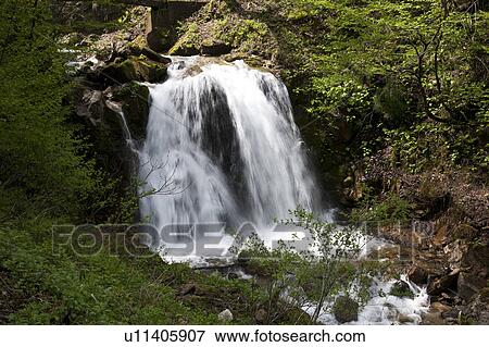 Stock Photo - Waterfalls in the Mountain. Fotosearch