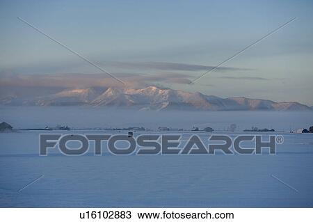 Stock Image - Winter Landscape With Mountains. Fotosearch