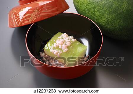 Winter melon and shrimp with kudzu sauce View Large Photo Image Stock Photo - Winter melon and shrimp with kudzu sauce. Fotosearch