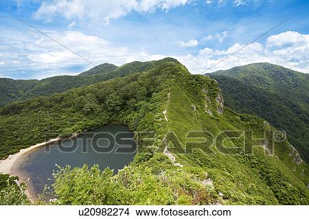 Picture - Yashyagaike pond, Fukui Prefecture, Honshu, Japan. Fotosearch