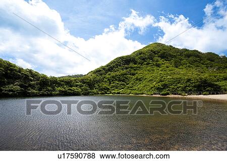 Stock Photo - Yashyagaike pond, Fukui Prefecture, Honshu, Japan. Fotosearch