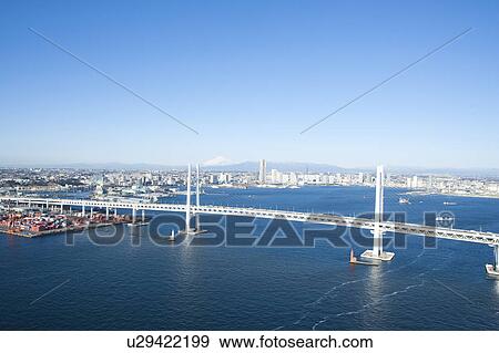 Stock Photo - Yokohama Bay Bridge. Fotosearch