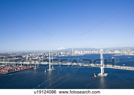 Yokohama Bay Bridge View Large Photo Image Stock Photograph - Yokohama Bay Bridge. Fotosearch