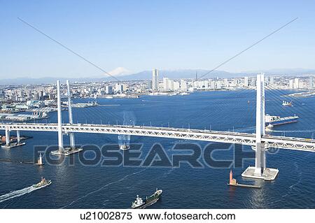 Stock Photography - Yokohama Bay Bridge. Fotosearch