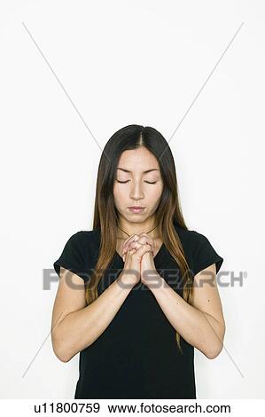 Young Woman Praying View Large Photo Image Stock Photo - Young Woman Praying. Fotosearch