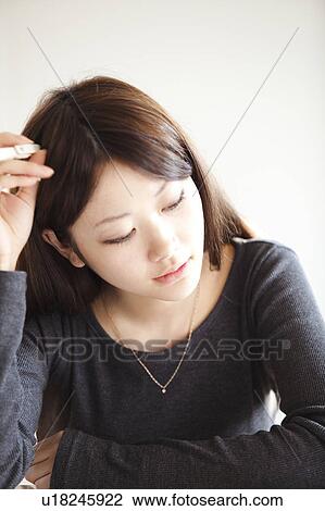 Young Woman Thinking View Large Photo Image Stock Image - Young Woman Thinking. Fotosearch