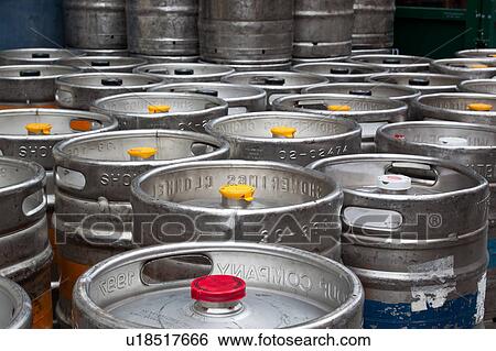 Early morning in Dublin: close up view of empty metal beer kegs lined up on street Dublin, Southern Ireland View Large Photo Image Stock Photograph - Early morning in Dublin: close up view of empty metal beer kegs lined up on street Dublin, Southern Ireland. Fotosearch