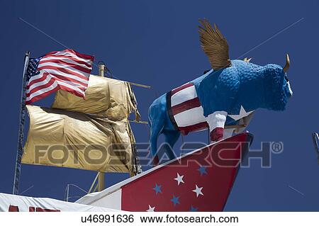 Arizona, Tucson, USA, April 8, 2015, roadside buffalo and US Flag on ship View Large Photo Image Stock Photograph - Arizona, Tucson, USA, April 8, 2015, roadside buffalo and US Flag on ship. Fotosearch