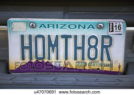 Arizona, Tucson, USA, vanity license plate says "Home Theater" View Large Photo Image Stock Image - Arizona, Tucson, USA, vanity license plate says "Home Theater". Fotosearch