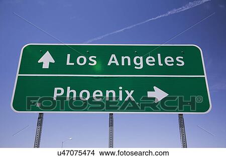 Arizona, USA, Los Angeles - Phoenix Interstate highway road sign View Large Photo Image Picture - Arizona, USA, Los Angeles - Phoenix Interstate highway road sign. Fotosearch