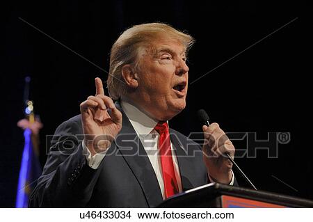 LAS VEGAS NEVADA, DECEMBER 14, 2015: Republican presidential candidate Donald Trump speaks at campaign event at Westgate Las Vegas Resort & Casino the day before the CNN Republican Presidential Debate View Large Photo Image Picture - LAS VEGAS NEVADA, DECEMBER 14, 2015: Republican presidential candidate Donald Trump speaks at campaign event at Westgate Las Vegas Resort & Casino the day before the CNN Republican Presidential Debate. Fotosearch