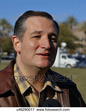 LAS VEGAS, NEVADA, DECEMBER 17, 2015: Closeup profile of Republican Presidential candidate Sen. Ted Cruz, R-Texas, interviewed at Presidential rally at Siena Community Ballroom, Las Vegas, NV View Large Photo Image Stock Photo - LAS VEGAS, NEVADA, DECEMBER 17, 2015: Closeup profile of Republican Presidential candidate Sen. Ted Cruz, R-Texas, interviewed at Presidential rally at Siena Community Ballroom, Las Vegas, NV. Fotosearch
