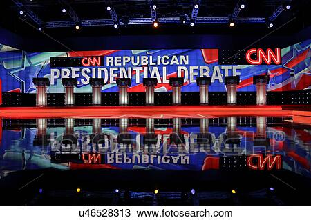 LAS VEGAS, NV, Dec 15, 2015, Empty Podiums at the CNN Republican presidential debate at The Venetian Resort and Casino, Las Vegas, NV View Large Photo Image Stock Image - LAS VEGAS, NV, Dec 15, 2015, Empty Podiums at the CNN Republican presidential debate at The Venetian Resort and Casino, Las Vegas, NV. Fotosearch
