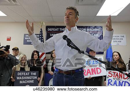 Stock Image - LAS VEGAS, NV, DEC 15, 201Presidential Candidate Rand Paul Campaigns at Las Vegas Rand Paul Election Office the day before CNN Republican Debate.. Fotosearch