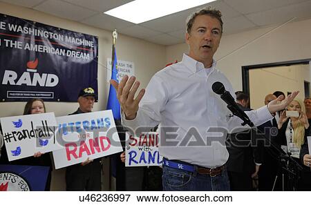 Stock Photo - LAS VEGAS, NV, DEC 15, 201Presidential Candidate Rand Paul Campaigns at Las Vegas Rand Paul Election Office the day before CNN Republican Debate.. Fotosearch