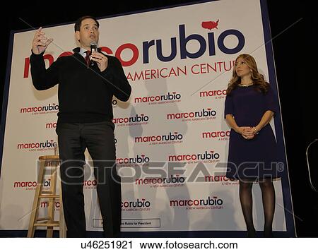 LAS VEGAS, NV - DECEMBER 14: Republican Presidential candidate Florida Senator Marco Rubio with his wife Jeanette Rubio, speaks during a campaign rally at the Renaissance Las Vegas on December 14, 2015 in Las Vegas, Nevada. View Large Photo Image Stock Image - LAS VEGAS, NV - DECEMBER 14: Republican Presidential candidate Florida Senator Marco Rubio with his wife Jeanette Rubio, speaks during a campaign rally at the Renaissance Las Vegas on December 14, 2015 in Las Vegas, Nevada.. Fotosearch