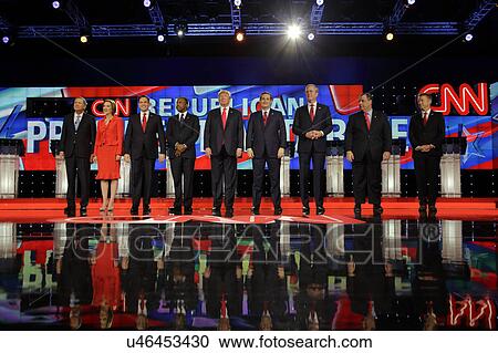 LAS VEGAS, NV - DECEMBER 15: Republican presidential candidates (L-R) John Kasich, Carly Fiorina, Sen. Marco Rubio, Ben Carson, Donald Trump, Sen. Ted Cruz, Jeb Bush, Chris Christi and Rand Paul View Large Photo Image Stock Image - LAS VEGAS, NV - DECEMBER 15: Republican presidential candidates (L-R) John Kasich, Carly Fiorina, Sen. Marco Rubio, Ben Carson, Donald Trump, Sen. Ted Cruz, Jeb Bush, Chris Christi and Rand Paul. Fotosearch