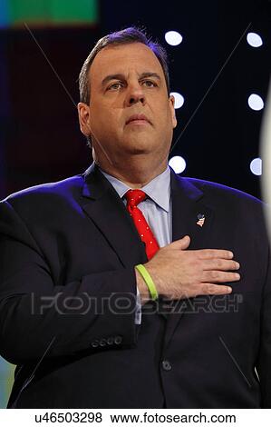 LAS VEGAS, NV - DECEMBER 15: Republican presidential candidate NJ Gov. Chris Christie holds hand over heart at CNN presidential debate at The Venetian Las Vegas on December 15, 2015 in Las Vegas, Nevada View Large Photo Image Stock Photo - LAS VEGAS, NV - DECEMBER 15: Republican presidential candidate NJ Gov. Chris Christie holds hand over heart at CNN presidential debate at The Venetian Las Vegas on December 15, 2015 in Las Vegas, Nevada. Fotosearch