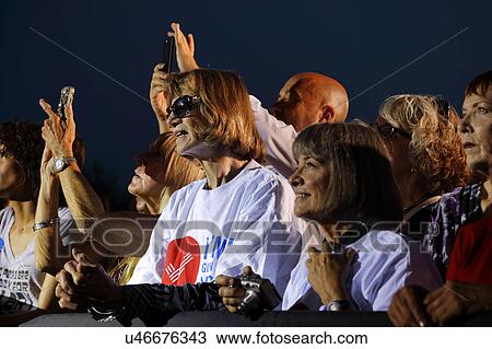 LAS VEGAS, NV - OCTOBER 14, 2015: Audience memebers and supporters smile at Hillary Clinton, former U. S. secretary of state and 2016 Democratic presidential candidate, at Hillary for America Nevada Rally, Springs Preserve Amphitheater View Large Photo Image Stock Image - LAS VEGAS, NV - OCTOBER 14, 2015: Audience memebers and supporters smile at Hillary Clinton, former U. S. secretary of state and 2016 Democratic presidential candidate, at Hillary for America Nevada Rally, Springs Preserve Amphitheater. Fotosearch