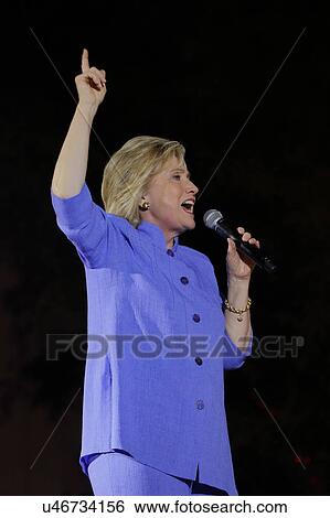 LAS VEGAS, NV - OCTOBER 14, 2015: Hillary Clinton, former U. S. secretary of state and 2016 Democratic presidential candidate, speaks at Hillary for America Nevada Rally, Springs Preserve Amphitheater View Large Photo Image Stock Photograph - LAS VEGAS, NV - OCTOBER 14, 2015: Hillary Clinton, former U. S. secretary of state and 2016 Democratic presidential candidate, speaks at Hillary for America Nevada Rally, Springs Preserve Amphitheater. Fotosearch